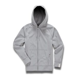 Ten Thousand Midweight Tech Hoodie Full Zip Light Grey Small